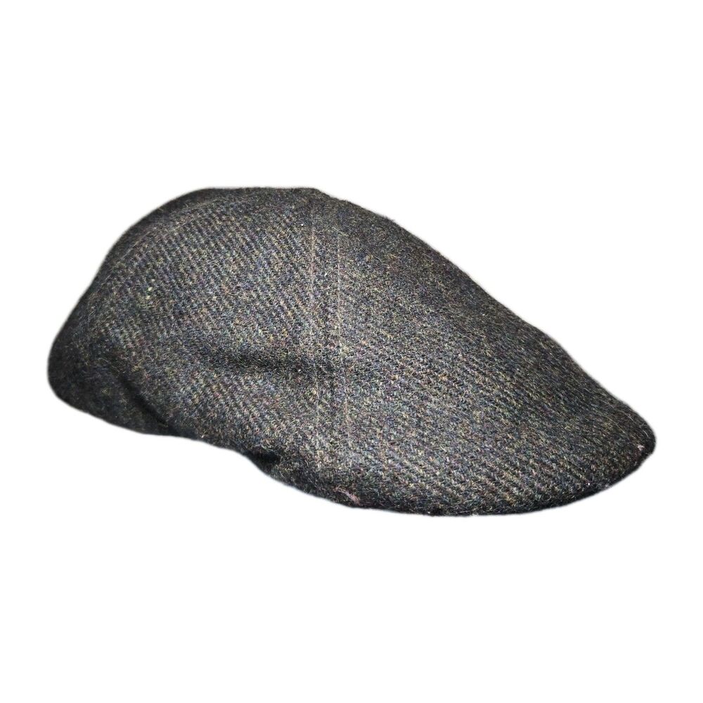 Grey Macahel Flat Cap Peak Country UK GRAND Hat Peaky Blinder - Size M/L